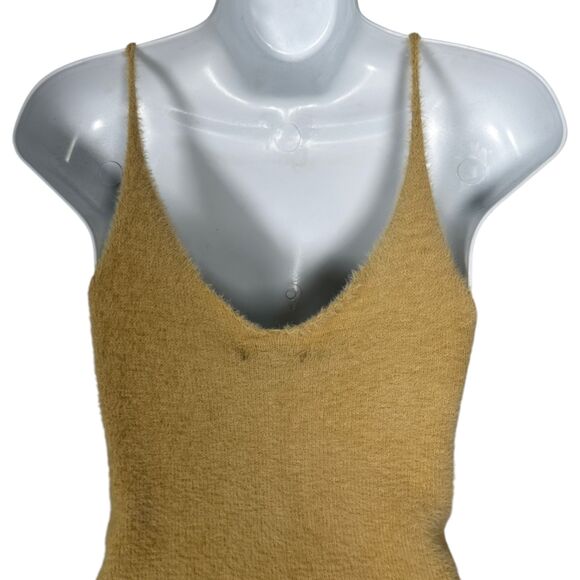 Forever 21 Fuzzy Cozy Sweater Cinch Front Crop Top Beige Small NEW with Tags - Picture 5 of 5